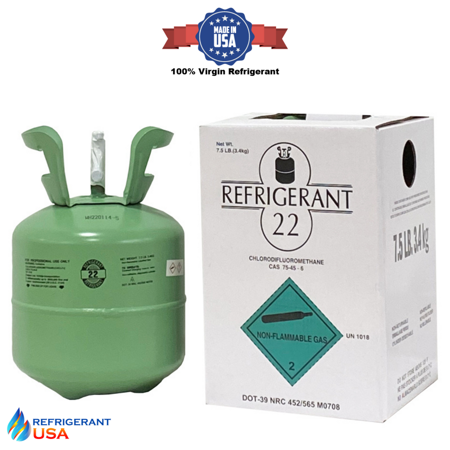 R-22 Refrigerant 7.5 LBS